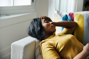 Black Woman Having a Headache